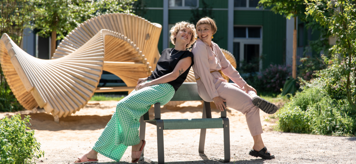 Patricia Frei (right) and Lynn Huber (left), co-founders of ONEDU